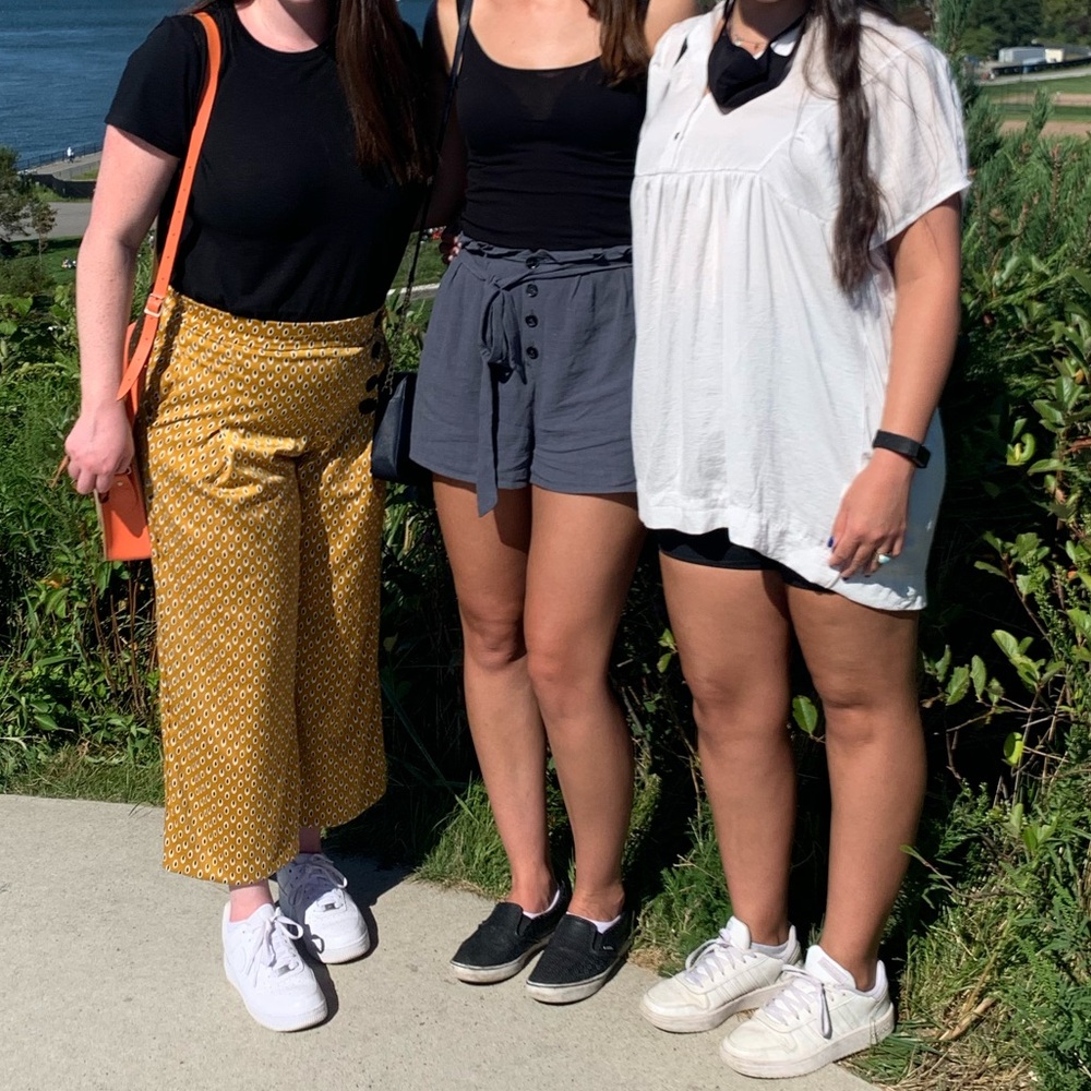 White Tunic Dress Med/Large With Buttons